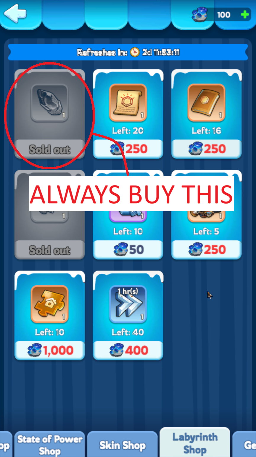 Labyrinth Shop - Mithril for 2.5k Glowstones