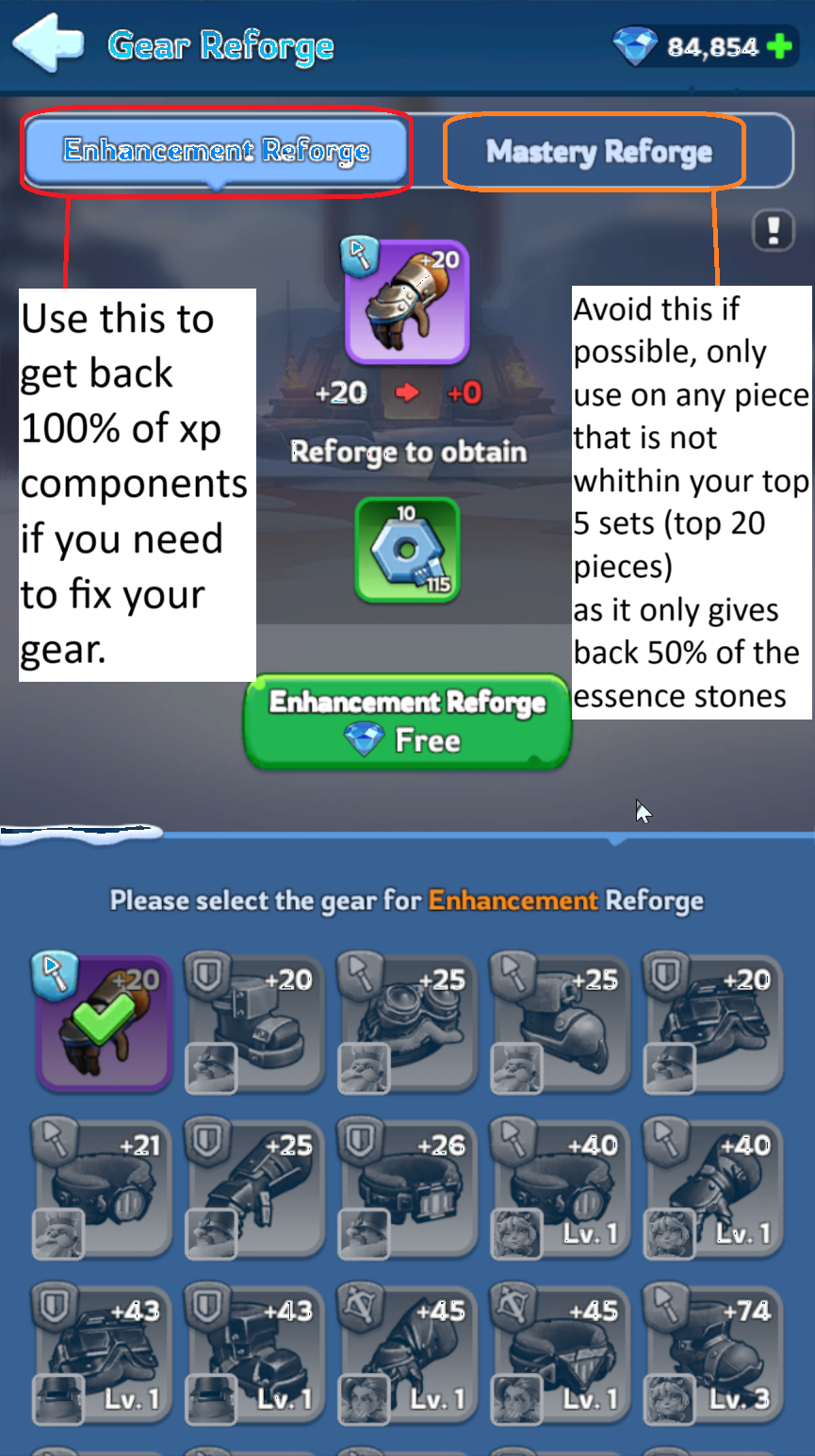 Reforge System - Enhancement and Mastery Reforge